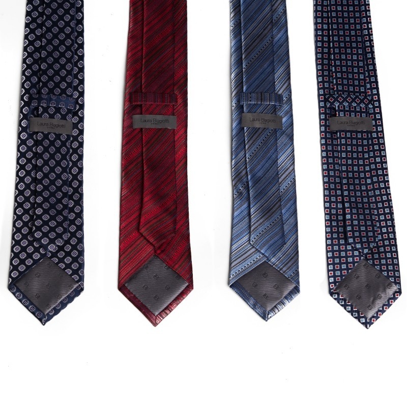 L. Biagiotti round tie navy pattern Celebration