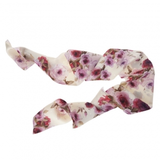 Eşarfă trandafiri pe fond crem