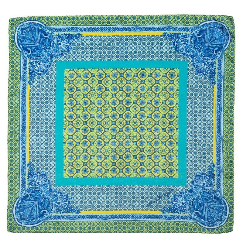 Esarfa matase L Biagiotti twill Lisabona green