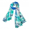Silk Shawl Laura Biagiotti roses blu