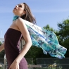 Silk Shawl Laura Biagiotti roses blu
