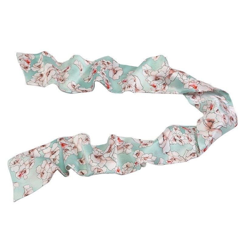 GIFT: Silk Scarf and hair rose Blue Serenity