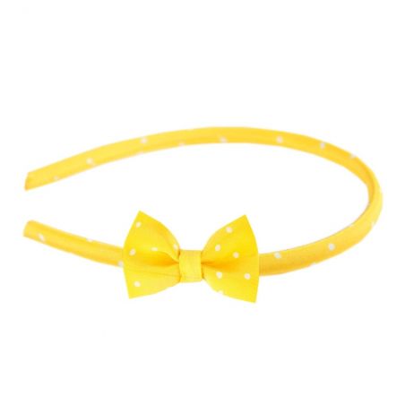 Headband cu fundiţă Pretty Woman galben