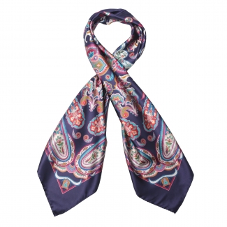 Endless Navy Silk Scarf