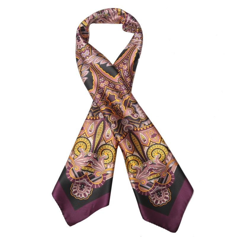 Carnaby Street Purple Silk Scarf