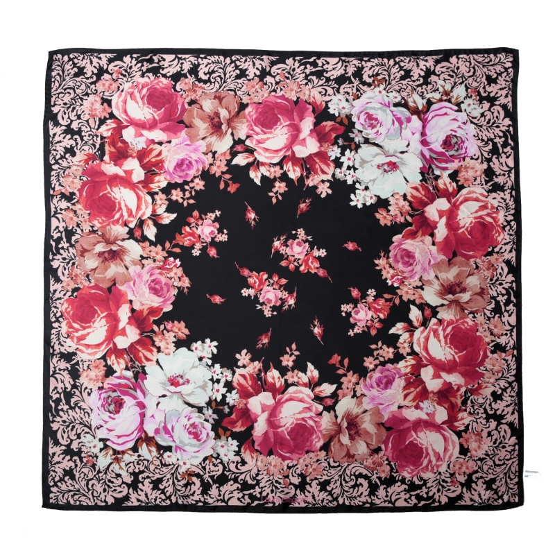 Manon Black silk scarf