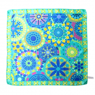 Esarfa matase Streets of Mind Turcoise