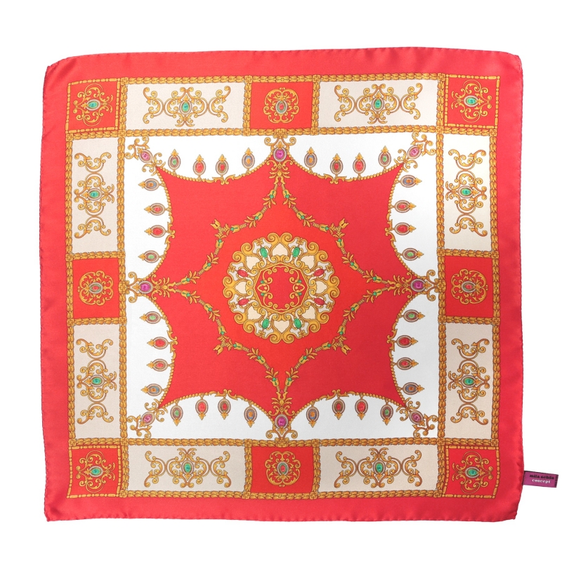 Jewellery Red silk scarf