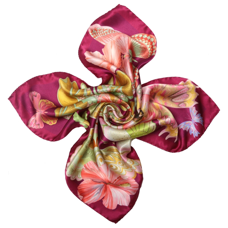Emozioni Purple silk scarf