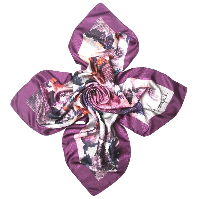 Purple Scent silk scarf
