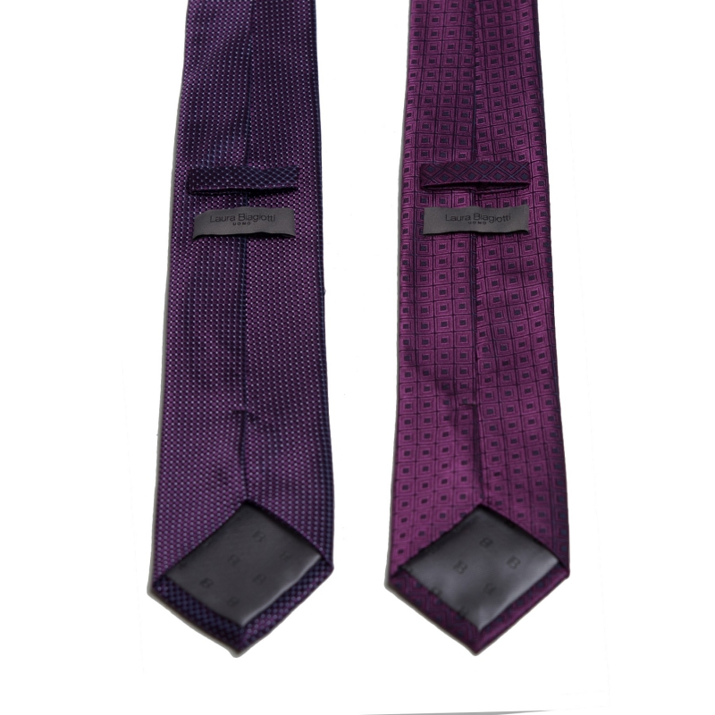 Laura Biagiotti tie violet squares