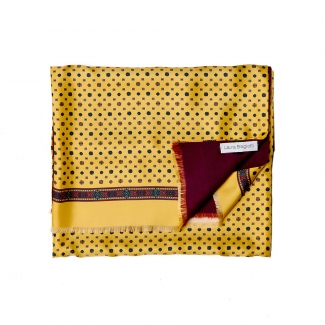 Esarfa matase si lana barbati smart design galben