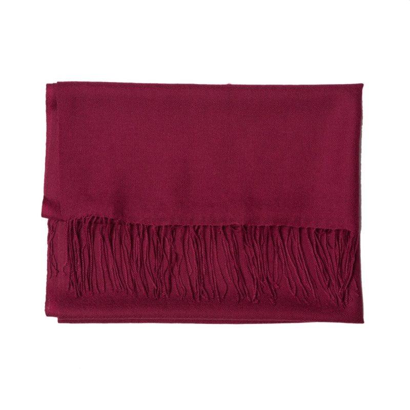 Wool scarf Mila Schon plum purple