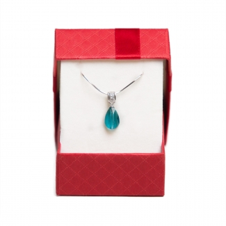 Pandantiv argint cu Swarovski Indicolite Mini Drop