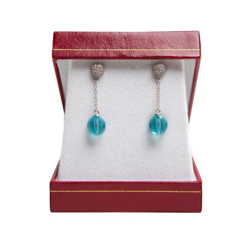 Pandantiv argint cu Swarovski Indicolite Mini Drop