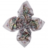 Gift: Silk scarf Endless Paisley Grey and silver pendant Swarovski