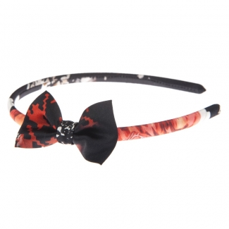 Headband cu fundiţă rouge et noire