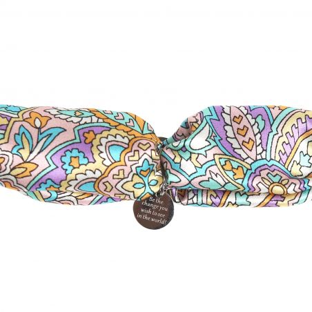 Silk bracelet Alhambra Turcoise