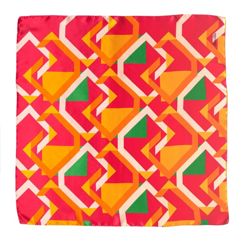 Lost in geometry corai Silk scarf