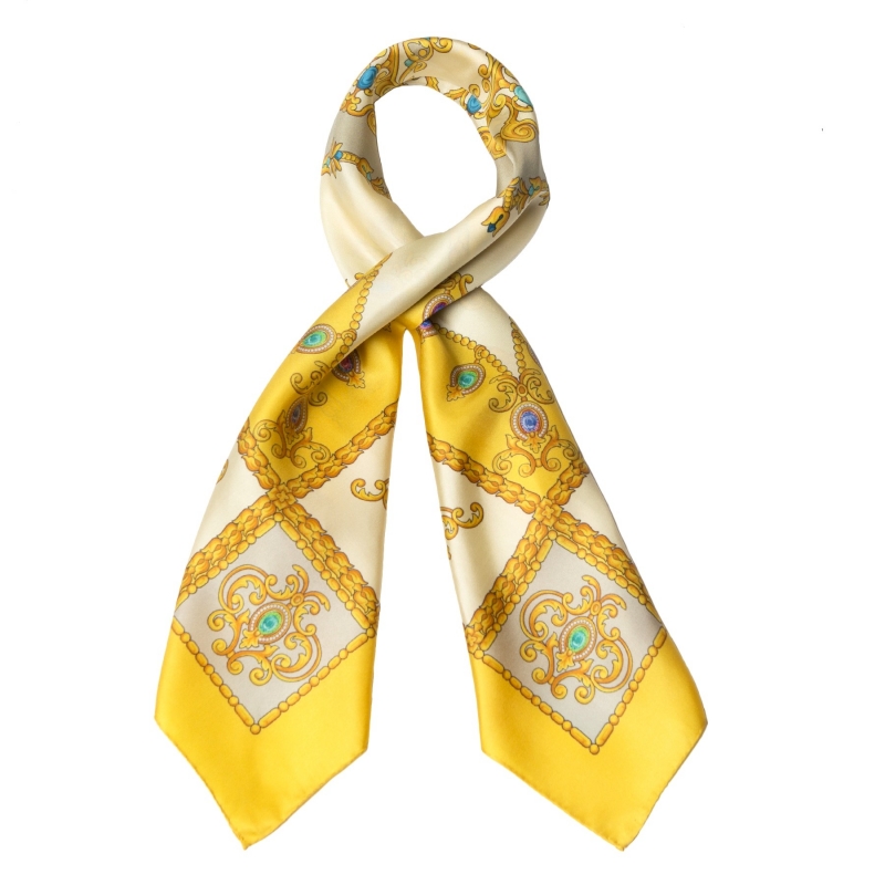 Esarfa matase Jewelry Yellow