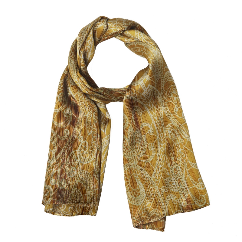 Silk shawl Laura Biagiotti Ballroom time golden