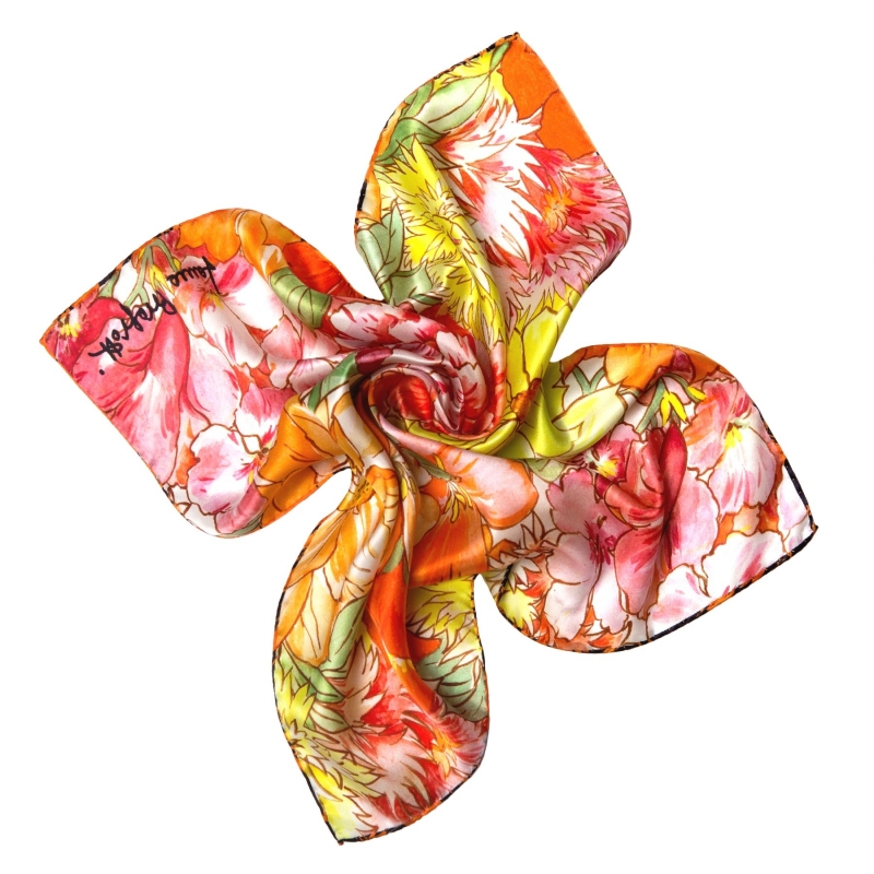 Exuberance orange Silk scarf
