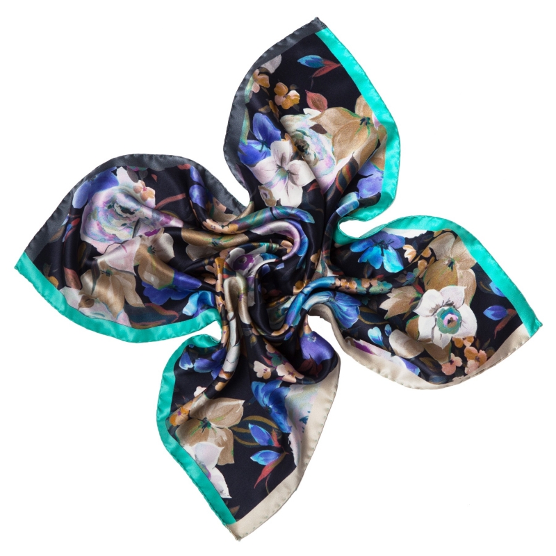 Moments Like This Navy Silk scarf