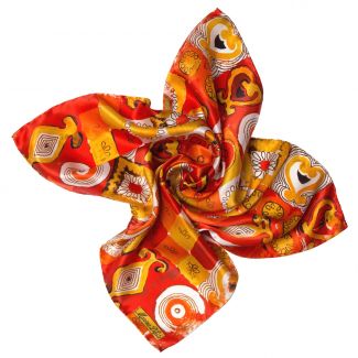 Jeux de société orange Silk scarf