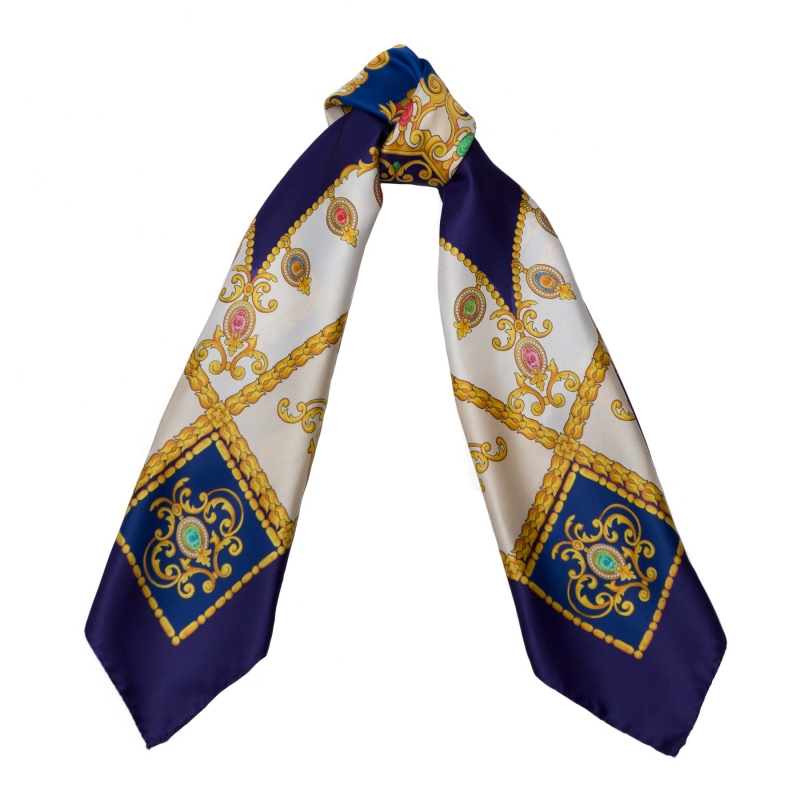 Esarfa matase twill M. Schon Jewelry Royal Purple