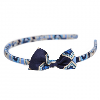 Headband cu fundita Alhambra Navy