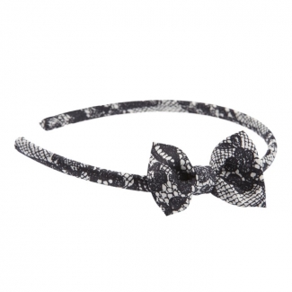 Headband cu fundita Black Lace
