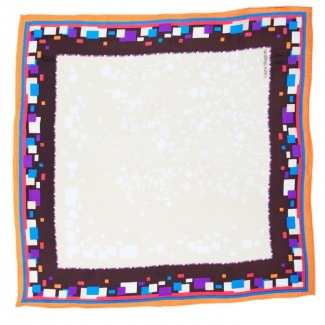 Eşarfă L. Biagiotti bej cu portocaliu