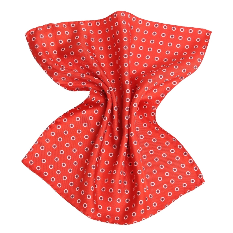 Batista matase L. Biagiotti cercuri albe pe rosu