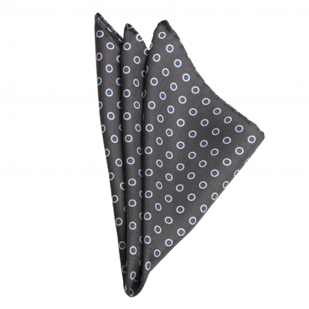 L. Biagiotti White Circeles on Red Pattern Silk Pocket