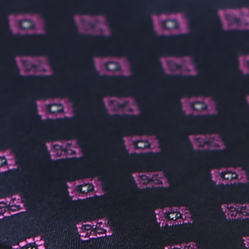 Cravata matase L. Biagiotti Rome navy small magenta design