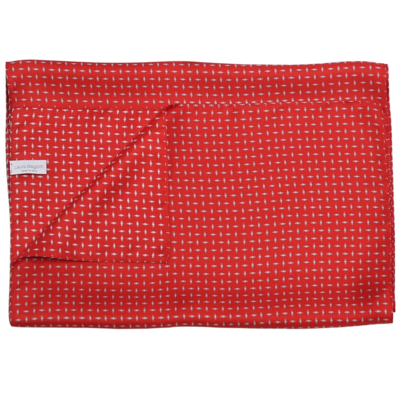 L. Biagiotti silk tie Grey Rhombus on Red