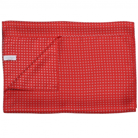 L. Biagiotti silk tie Grey Rhombus on Red