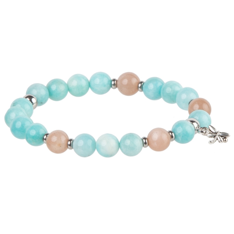 Amazonite and Sunstone bracelet