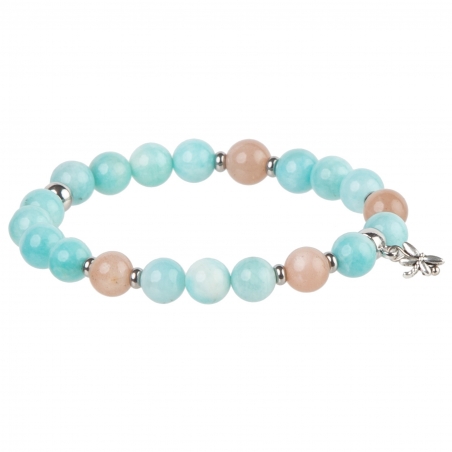 Amazonite and Sunstone bracelet