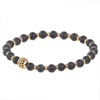 Matte Onyx with Black rhinestone and golden discs