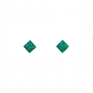 Cercei argint Zirconia Smarald