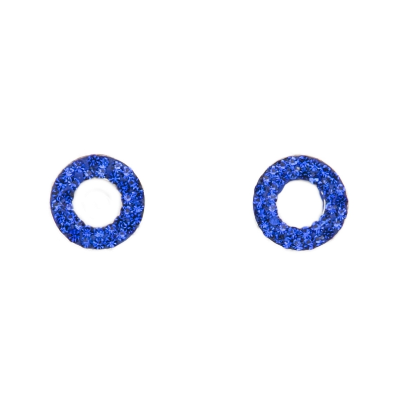 Cercei argint Zirconia Electric Blue