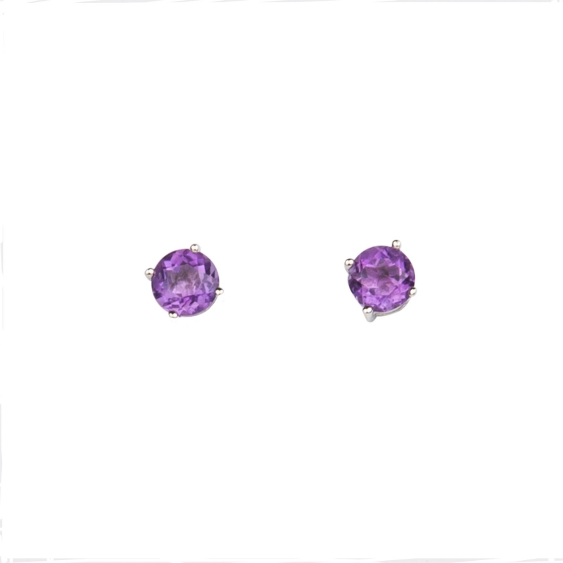 Amethyst High Quality silver earrings