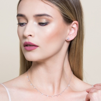 Zirconia Briliant Look silver earrings