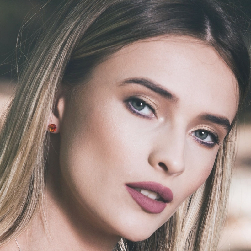 Silver Earrings Fireopal Crystal