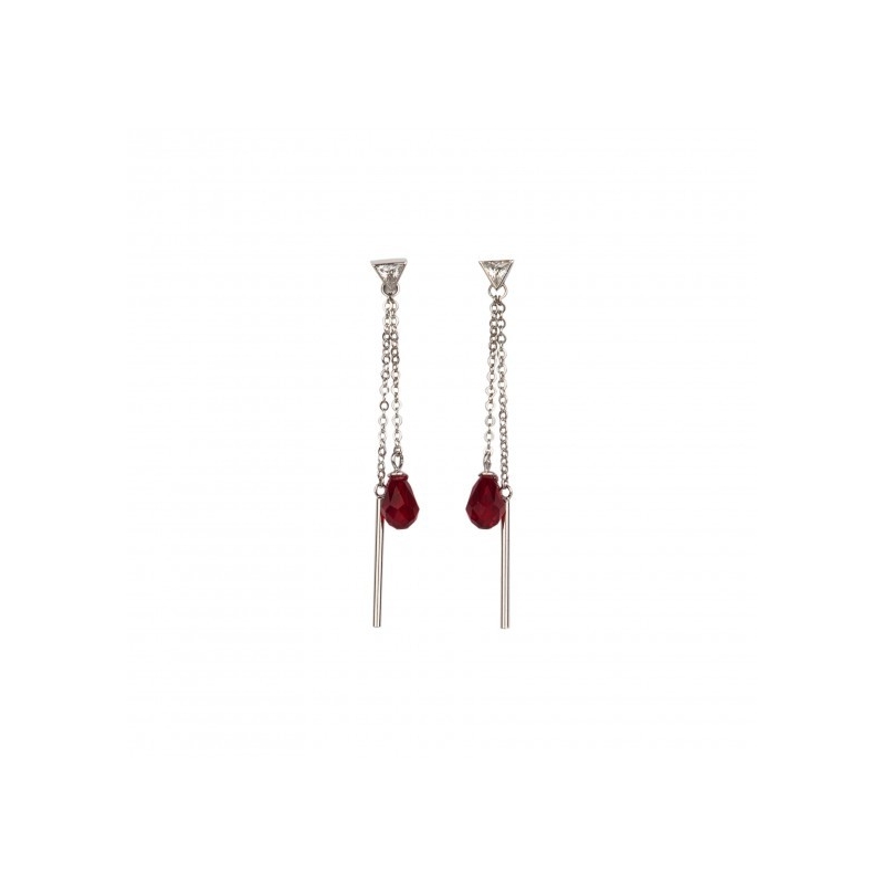 Set bijuterii argint Swarovski Siam Red