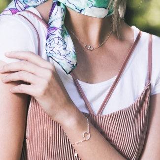 Good Vibes silver jewelry set