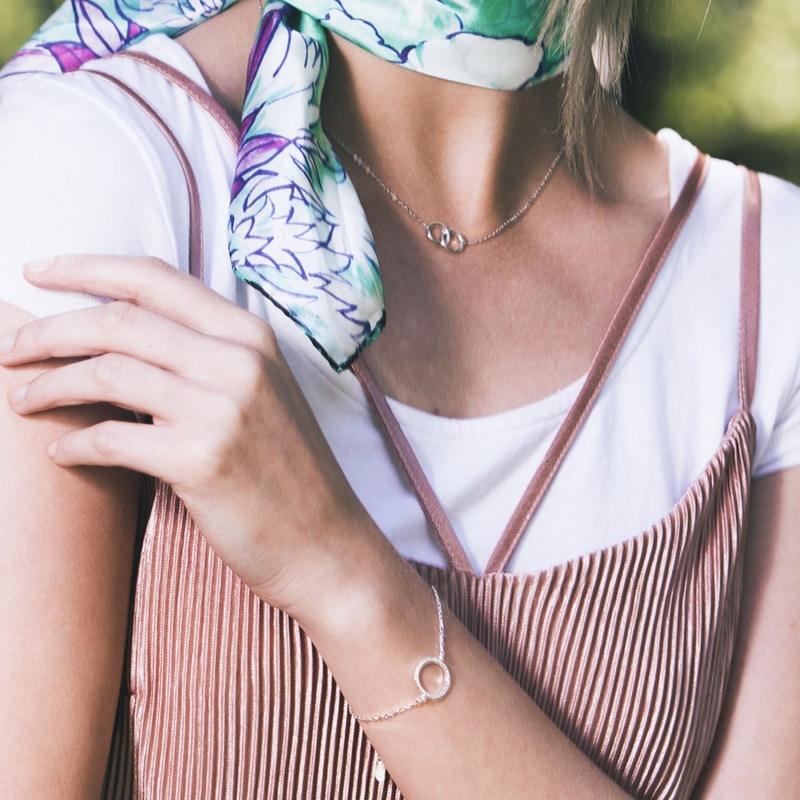 Good Vibes silver jewelry set