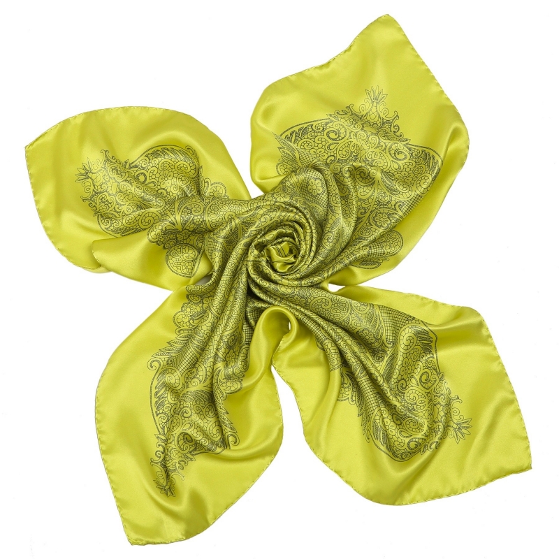 Esarfa matase naturala Laura Biagiotti fond galben