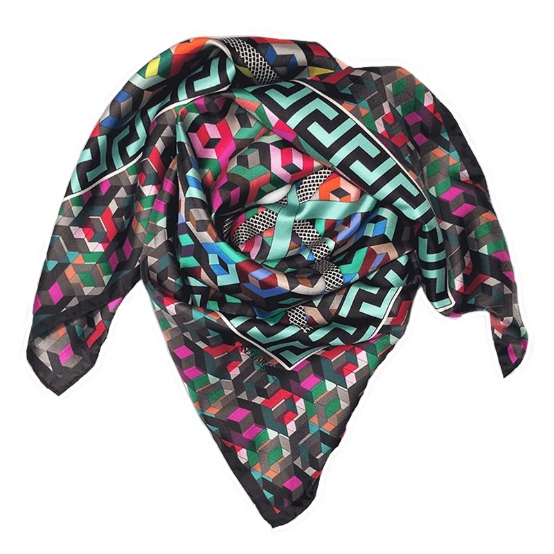 RR Vasareli black silk scarf
